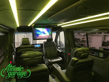 Mercedes Sprinter W907, изготовление и установка индивидуального освещения салона