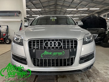 Audi Q7 4L, замена штатных линз на BiLed Aozoom А9 + восстановление стекол фар-3